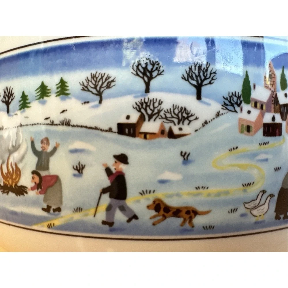 Villeroy‎ & Boch Naif Christmas 7.75 Inch Vegetable Side Serving Bowl Dish NEW